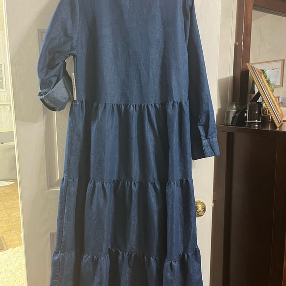 Falling Flower denim dress - Picture 5 of 6